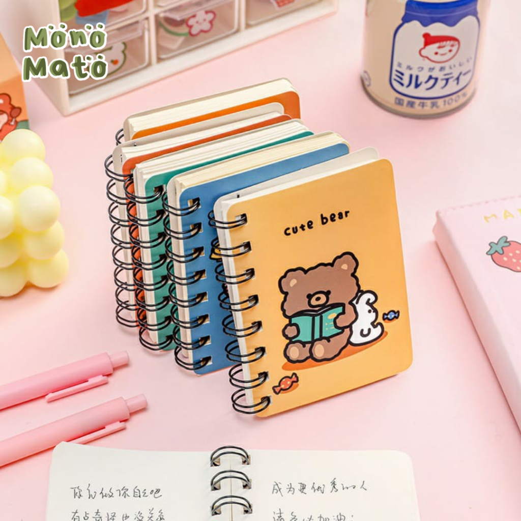 

MONOMATO - CARTOON A7 COIL BOOK / BUKU TULIS CATATAN SPIRAL KECIL AESTHETIC LUCU ALA KOREAN NOTES NOTEBOOK