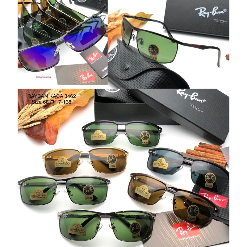 PROMO RB KACA 3462 SIZE 68-17-138 KACAMATA GAYA PRIA LENSA ANTI GORES ANTI UV PROTECTION MODEL TERBA