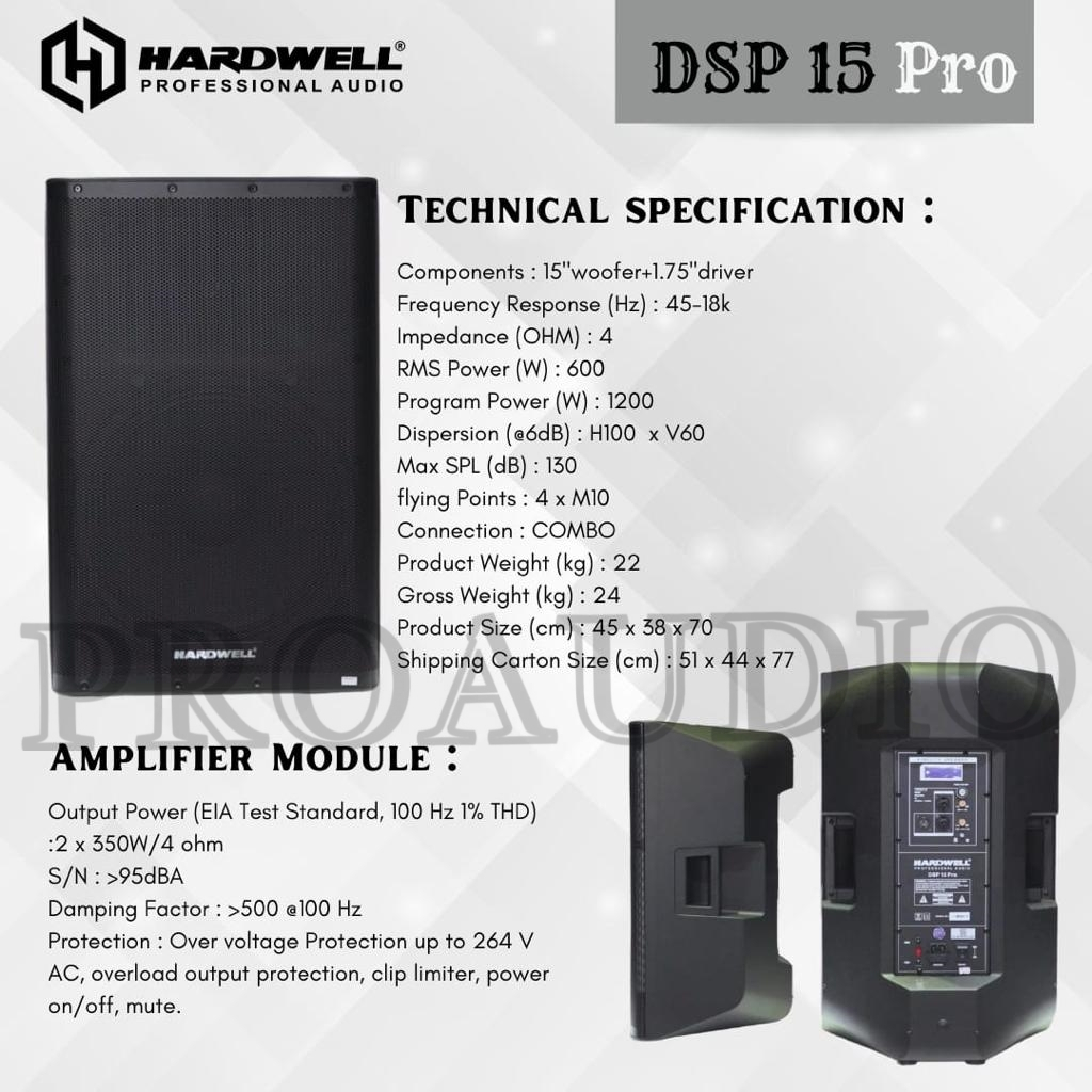 Speaker Aktif Hardwell 15 INCH DSP15 PRO DSP 15 PRO DSP15PRO Original