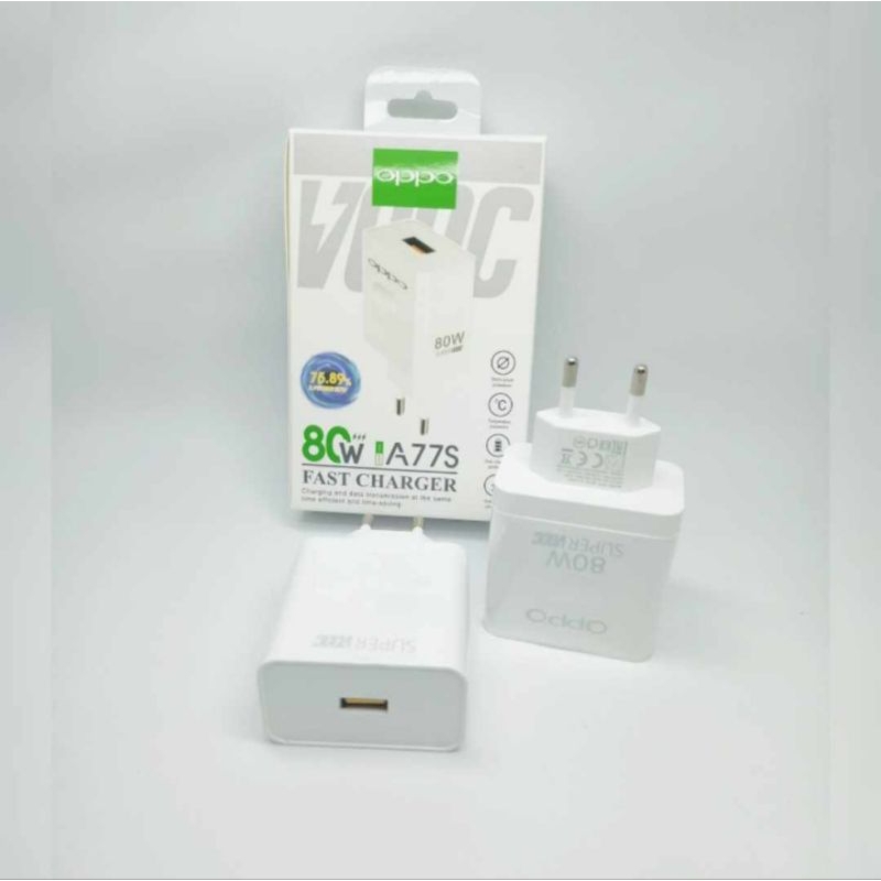 Adapter Charger OPPO 80W Support Vooc Fast Charging / Kepala Casan Hp
