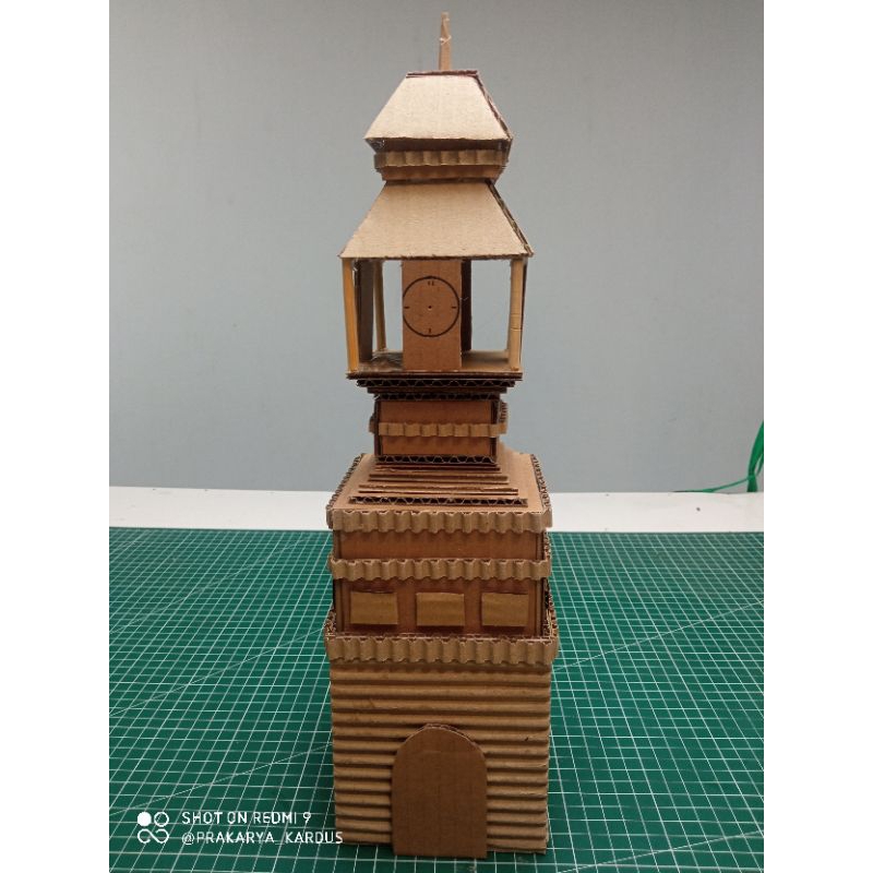 

miniatur menara kudus prakarya kardus miniatur