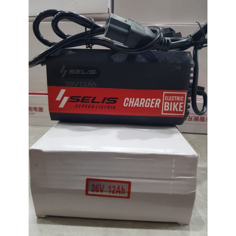 Selis sepeda listrik 36v12ah charger original