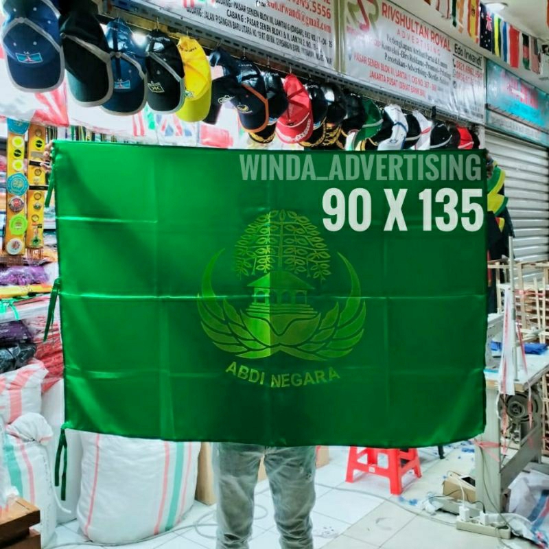 Bendera Abdi Negara Bendera Korpri Abdi Negara Ukuran 90 x 135 cm Bahan Satin