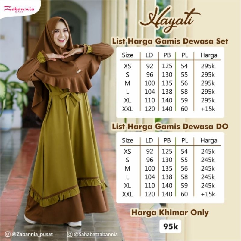 HAYATI DRESS  SET BY ZABBANIA