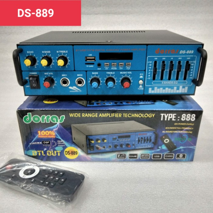 Power Amplifier Subwoofer Fleco BT-889 Original Amplifier Bluetooth Stereo Karaoke MP3 Player Radio