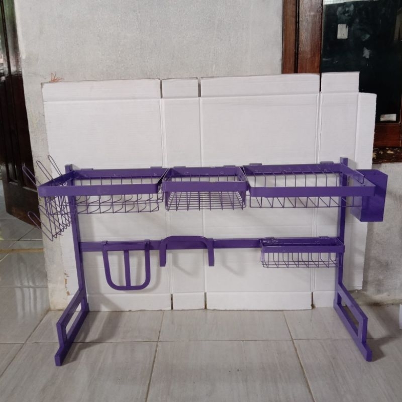 Rak piring wastafel 85 cm ungu