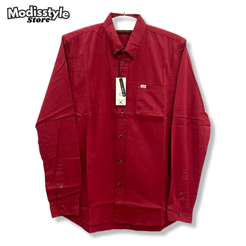 Kemeja Concept Lengan Panjang Kerah Basic / Kemeja Pria Kerah Basic Lengan Panjang / PROMO ( COD )