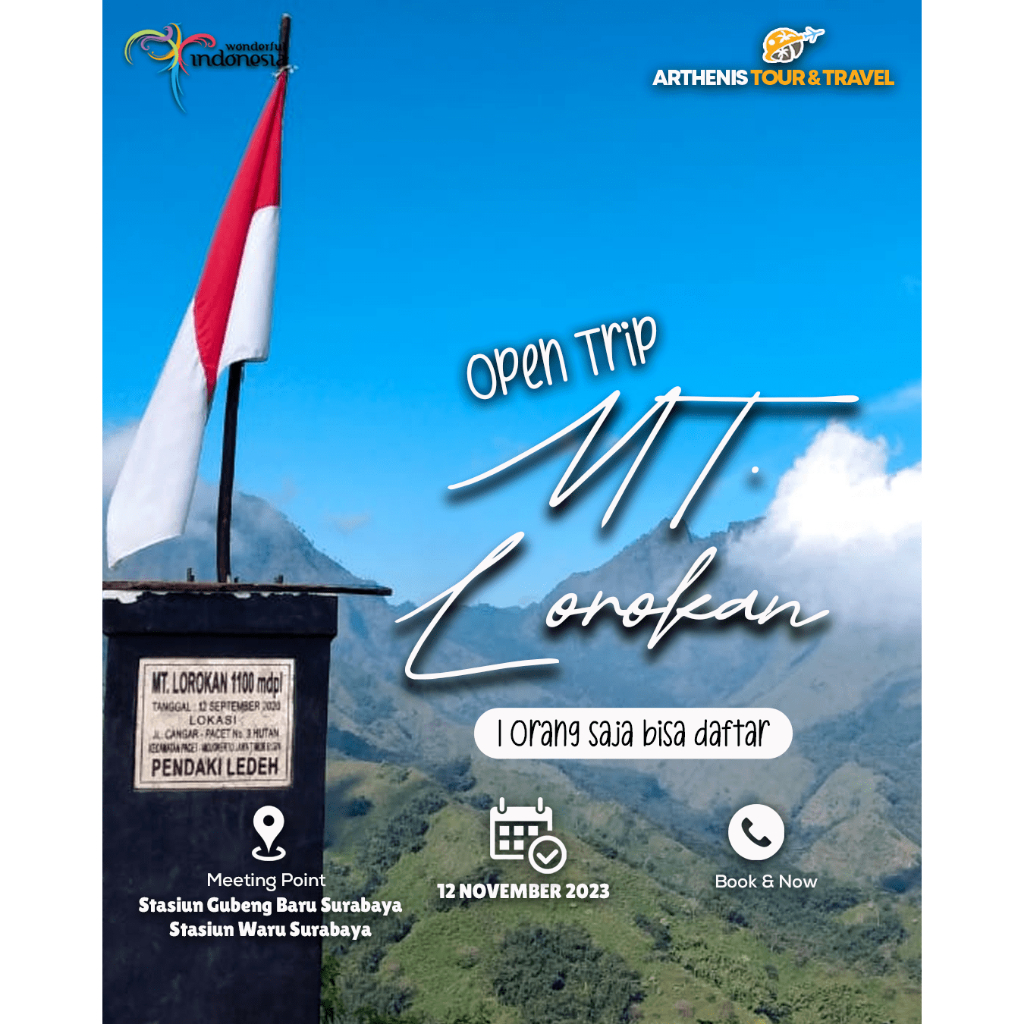 OPEN TRIP GUNUNG LOROKAN 12 NOVEMBER 2023