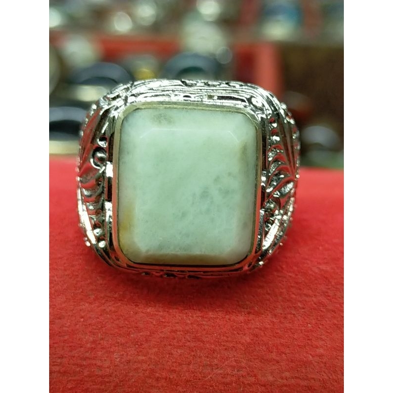 cincin batu natural jadeite Jade Nabire papua / giok Papua type a