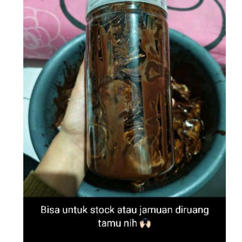 

Pisang krispy lumer coklat kemasan 1000Ml toples Lumer