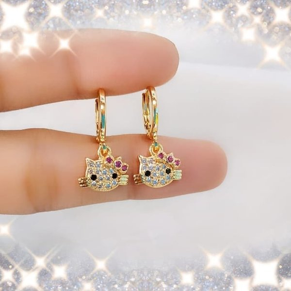 ANTING TITANIUM anting anak perempuan gandul hello kitty bahan titanium