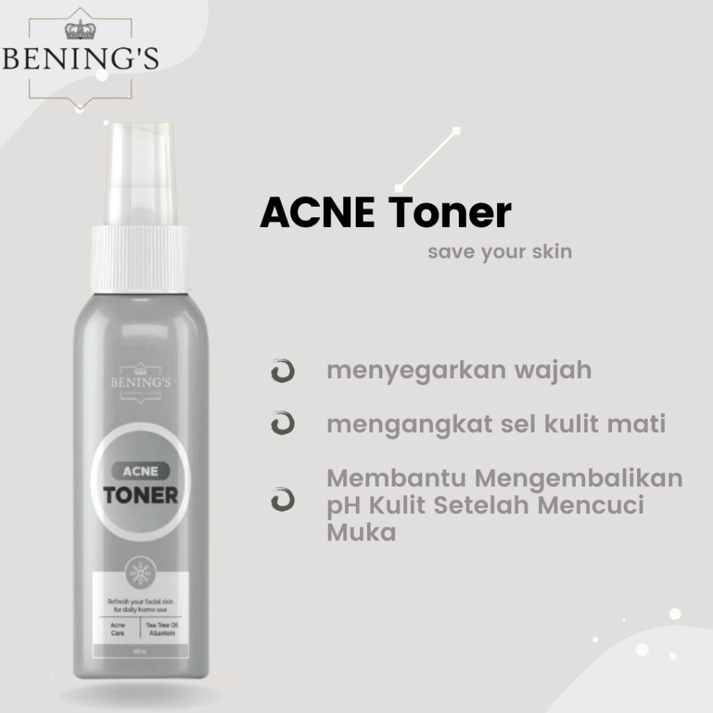 BENING'S TONER ACNE | PELEMBAB | SKINCARE BY DR OKY | formulasi untuk mengatasi permasalahan wajah B