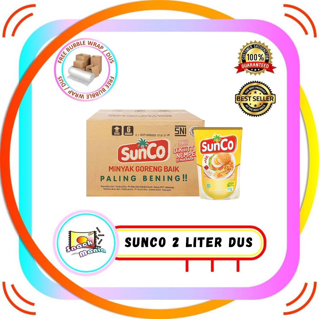 

Minyak Goreng Sunco 2 Liter Pouch Refill x 6 pcs DUS Fried Oil