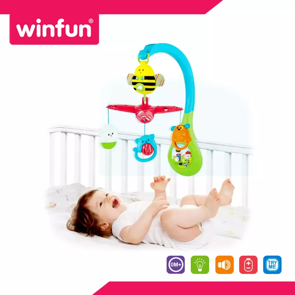Winfun Busy Bee Mobile Mainan Edukasi Anak Bayi 3in1 BabyBox Preloved Mainan Baby Box