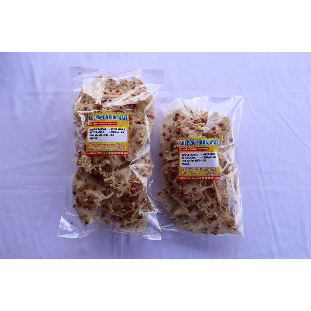 

KRUPIK MPOK WATI Rempeyek / Peyek Kacang Siap Makan Enak 150gr