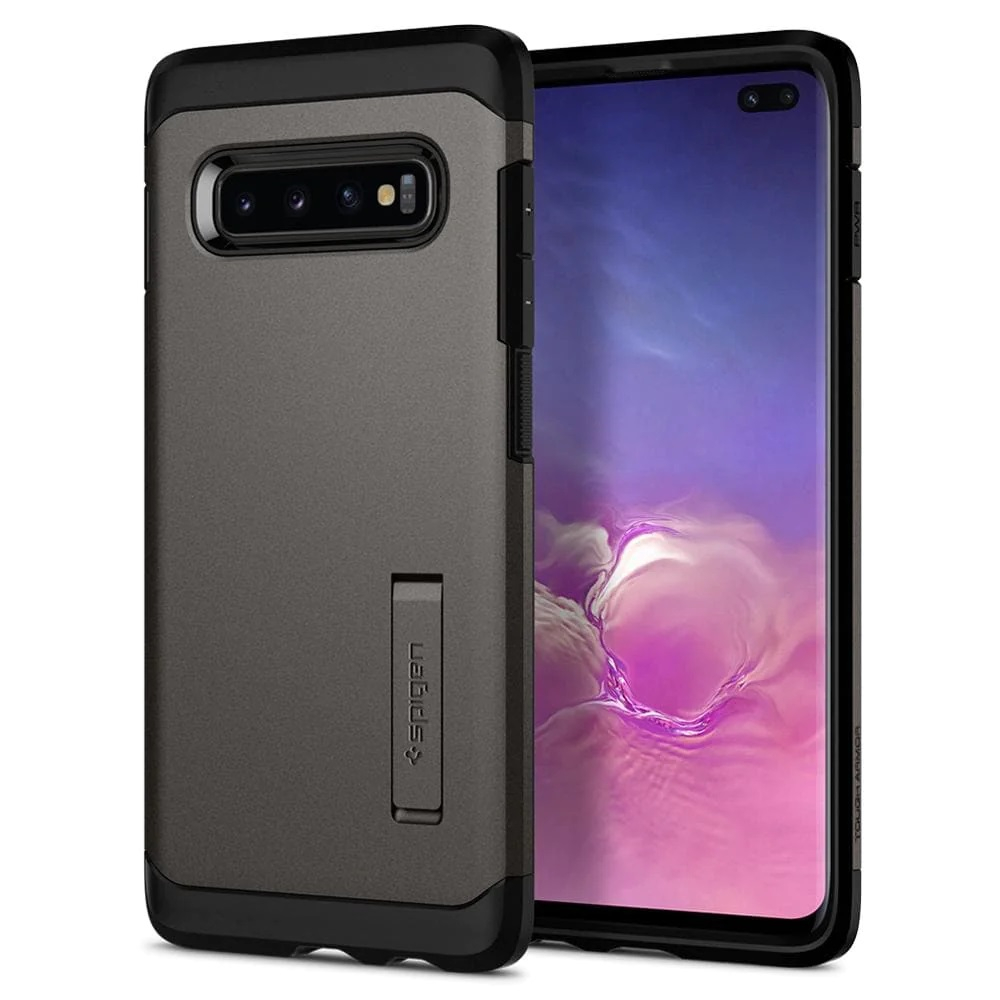 Spigen Casing Samsung Galaxy S10 Case Tough Armor - Gunmetal