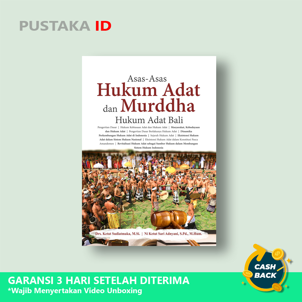 Buku Asas-Asas Hukum Adat Dan Murddha Hukum Adat Bali - Original