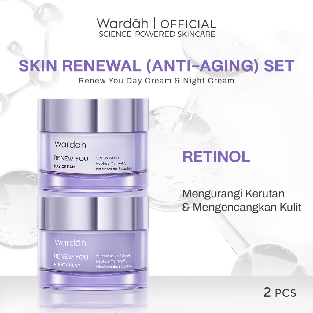 Wardah Renew You Paket Anti Aging Day Cream + Night Cream 30 gr