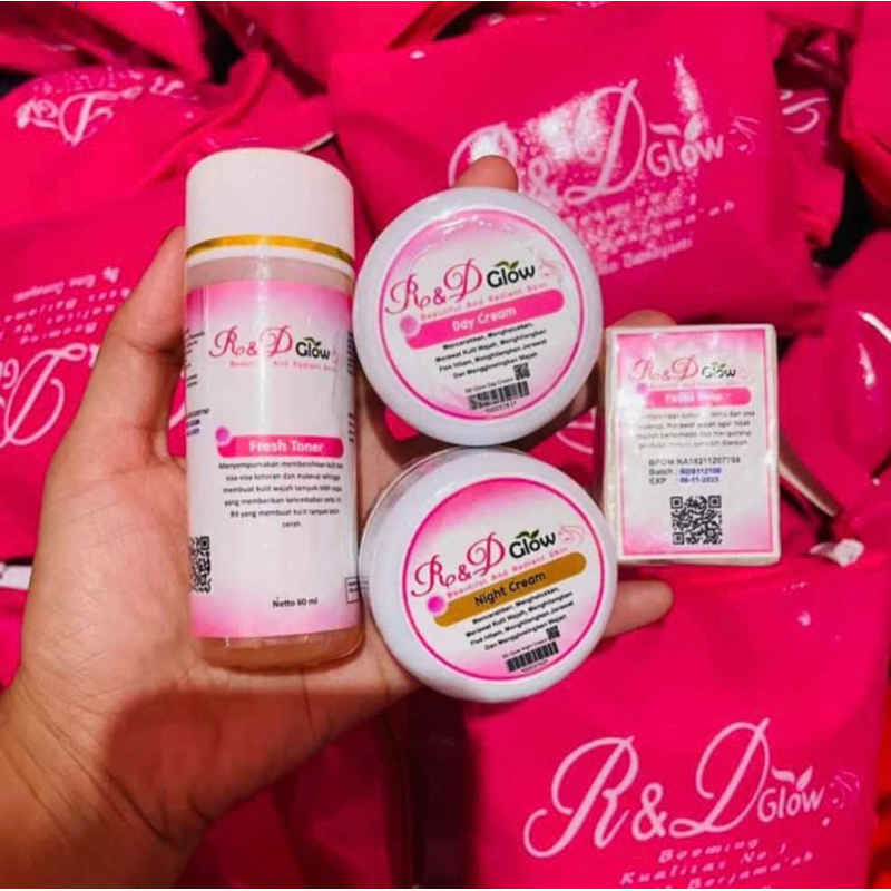 R&D glow skincare bpom / RND cream wajah memutihkan wajah obat jerawat flek dan glowing putih cream