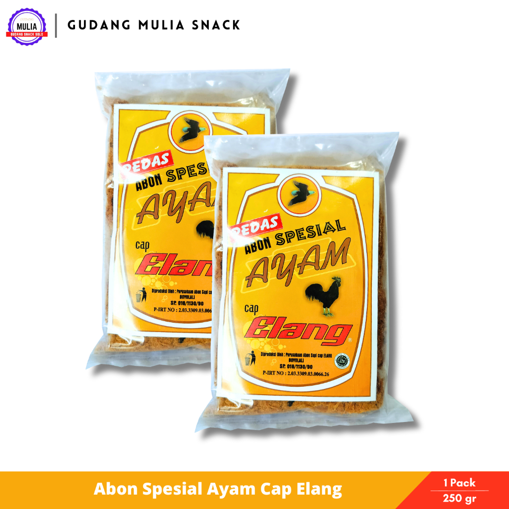

Abon Spesial Ayam Cap Elang Rasa Pedas