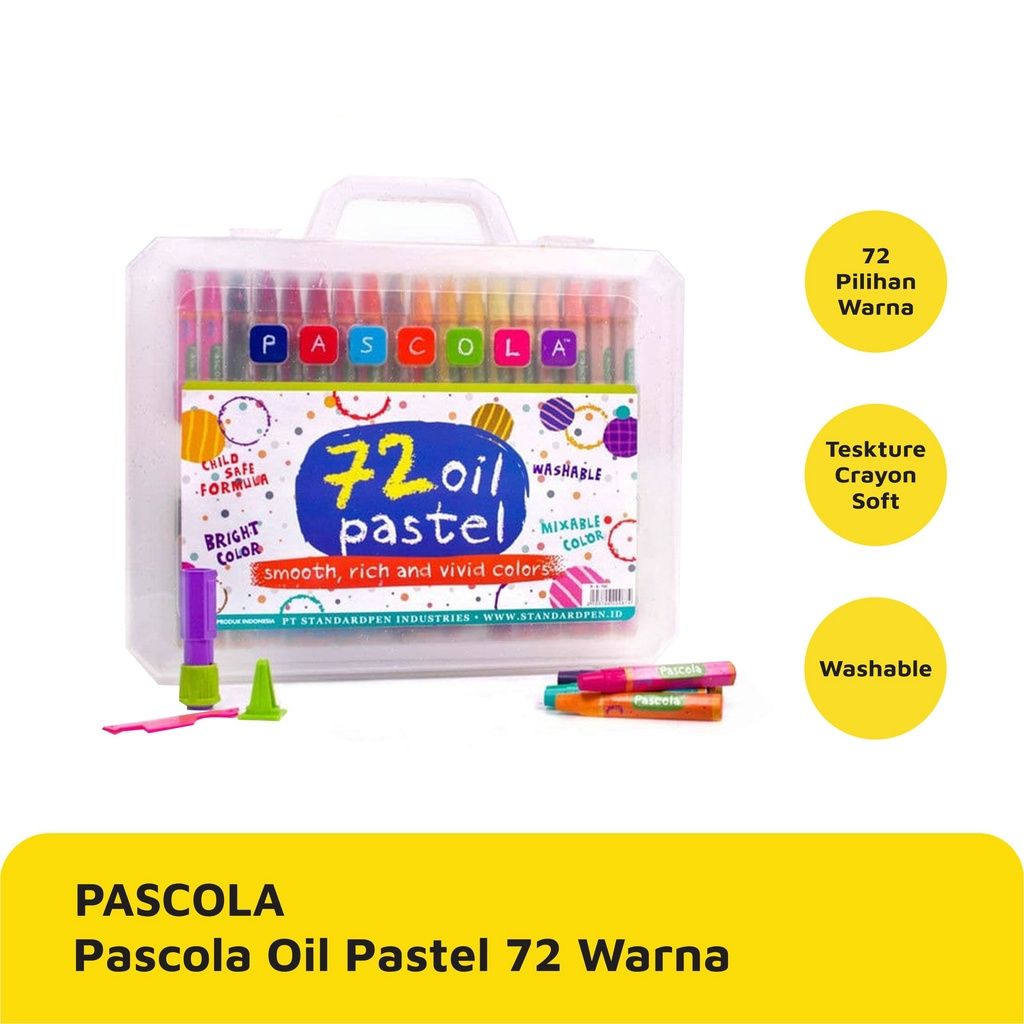 

CRAYON /OIL PASTEL PASCOLA ISI 72 WARNA