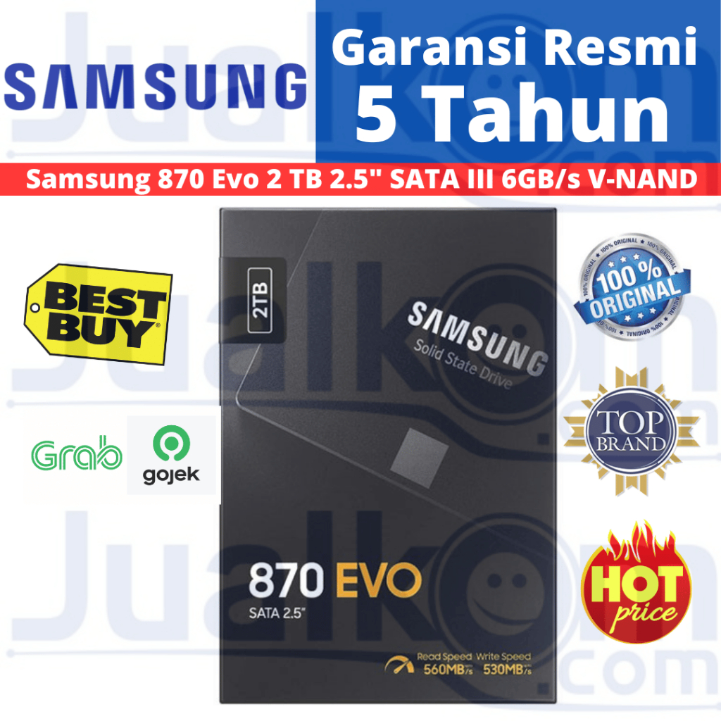 SAMSUNG SSD 870 EVO 2 TB 2.5" SATA III 870 EVO 2TB RESMI