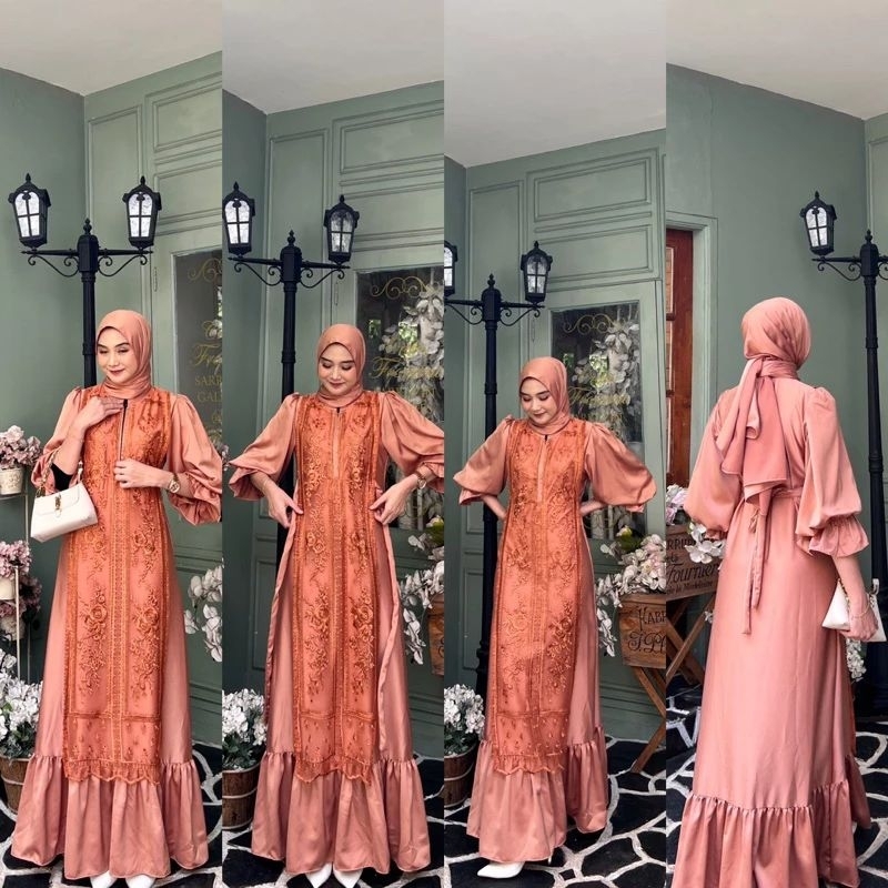 SONYA DRESS / DRESS BROKAT / RAYA DRESS GAMIS MUSLIM LEBARAN GAMIS LEBARAN DRESS LEBARAN DRESS BRIDE