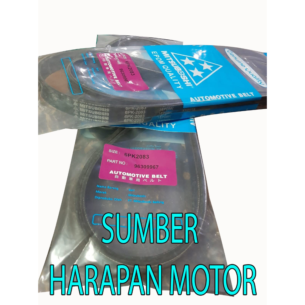 fan belt v belt tali kipas 6pk-2083 opel blazer 6pk 2083