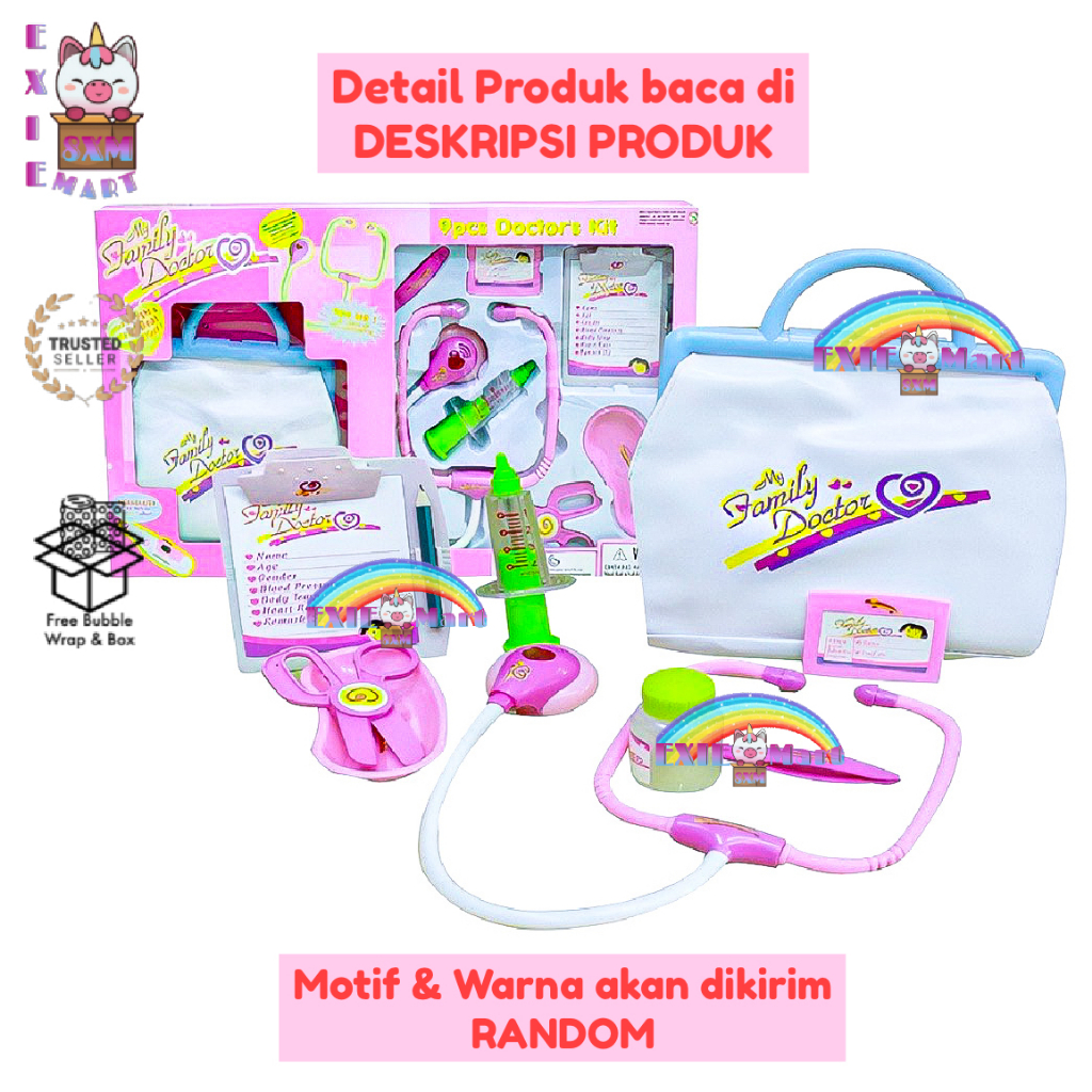 MAINAN ANAK [9921] MY FAMILY DOKTER SET BOX BESAR ADA SUARA LAMPU - MAINAN EDUKASI ANAK DOKTER DOKTE