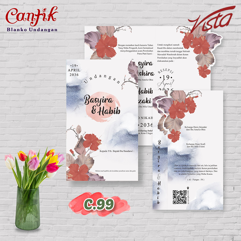 Blanko undangan cantik kode cantik 99