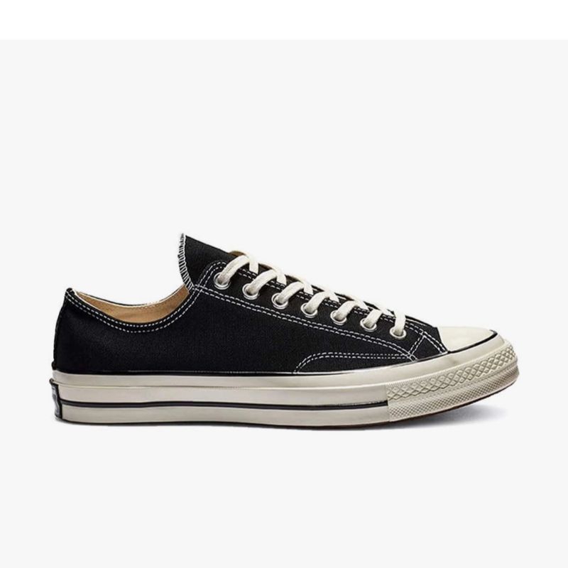 Sepatu Sneakers Terlaris dan Termurah Al_star Chuck Taylor Black White Low Pendek Egret 70s Hitam pu