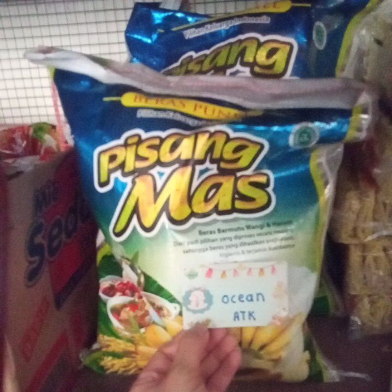 

Beras kiloan repack kualitas dijamin tepat 1kg merk Pisang Mas atau Melati