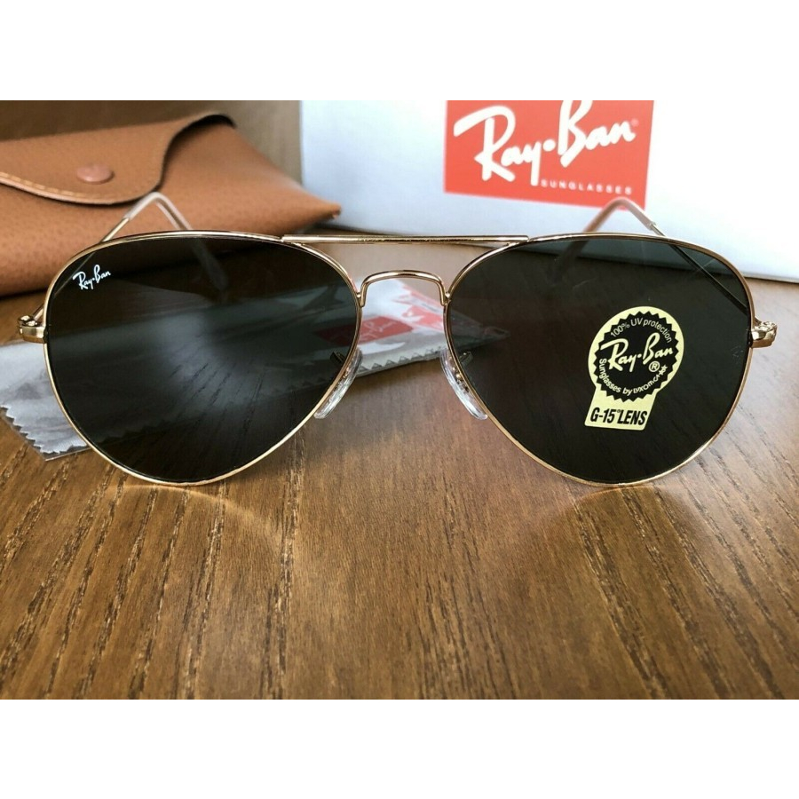 Ray Ban Aviator Sunglasses 58mm (Authentic)-BL