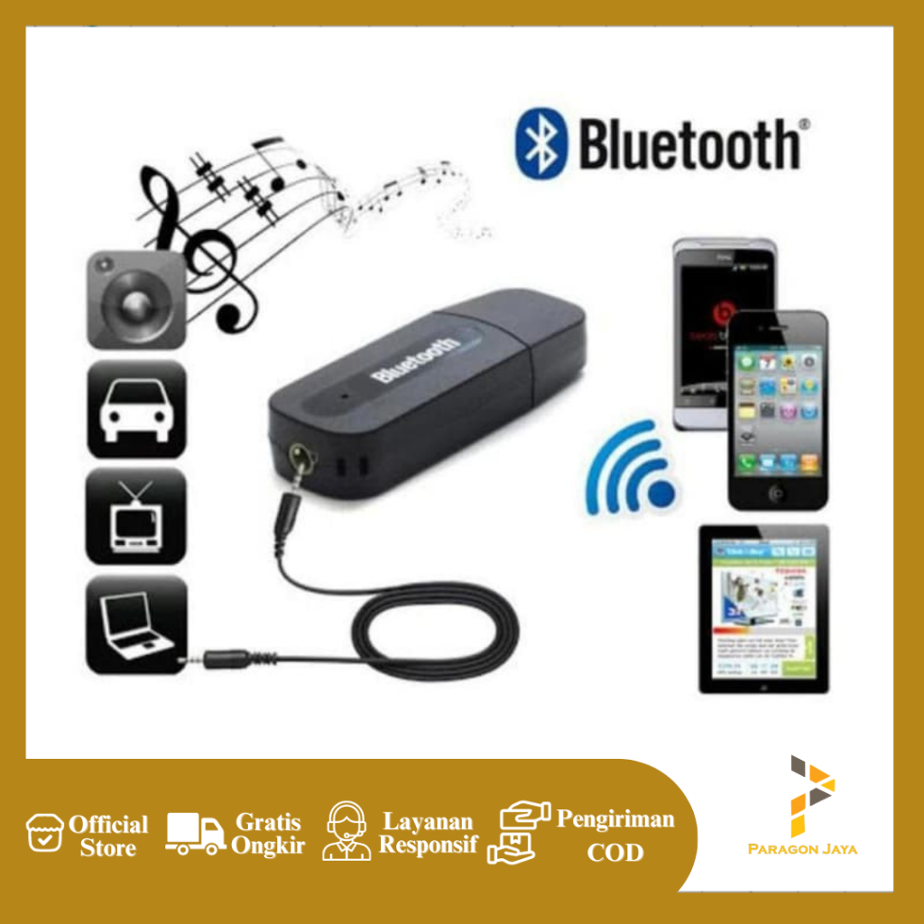Bluetooth Receiver Jack Audio 3,5mm bloototh blutooth car mobil