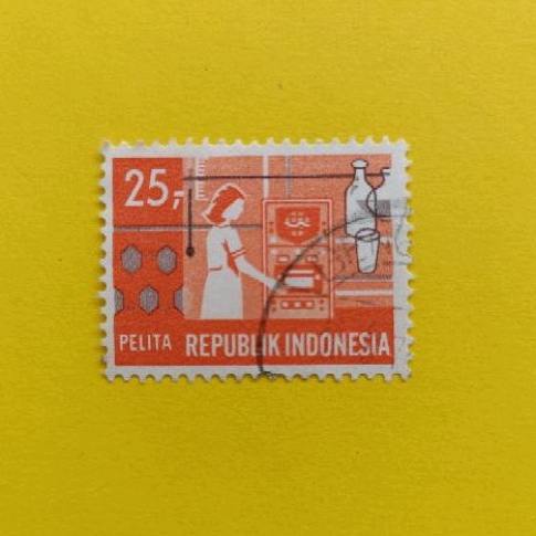 Perangko Kuno PELITA Republik Indonesia senilai Rp25,-