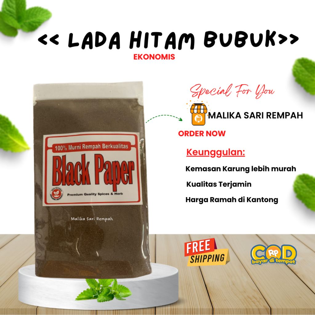 

Lada Hitam Bubuk / Black Paper Ekonomis [ 50 gr]-MSR