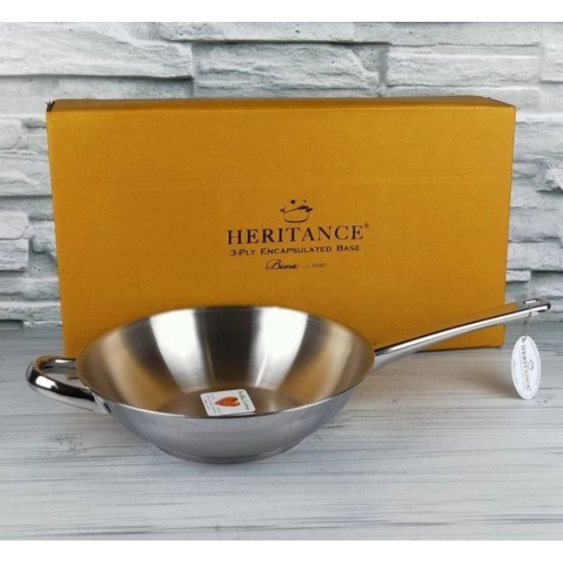 westren wok 32cm bima heritance / wok stainless 32cm