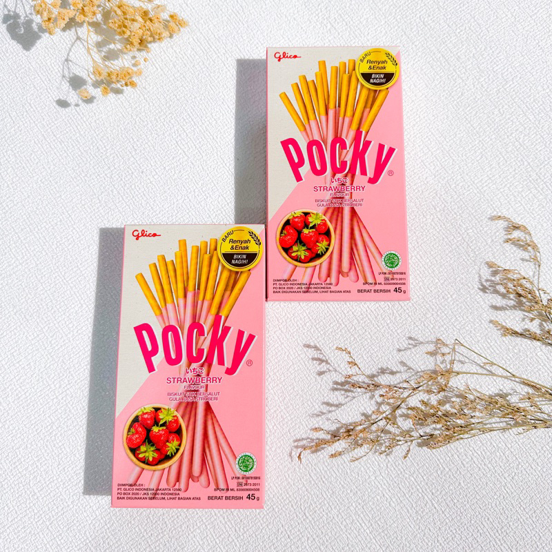 

GLICO POCKY 45g RASA STRAWBERRY BISKUIT STIK GULA MANIS