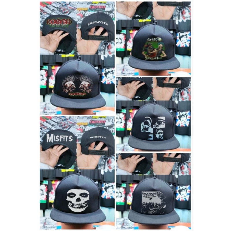topi snapback band punk,topi band,topi band,topi full sablon