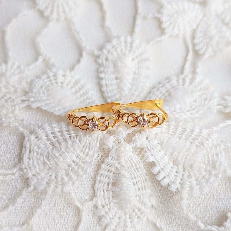 Anting Bulat Mata Emas Muda 1/2 Gram