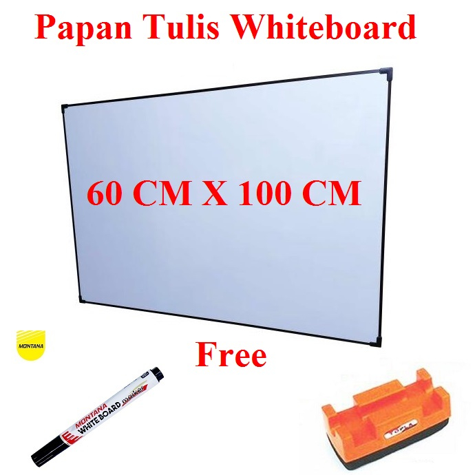 

Papan Tulis Whiteboard 60x100 Bingkai Alumunium Bahan Tebal Dan kuat