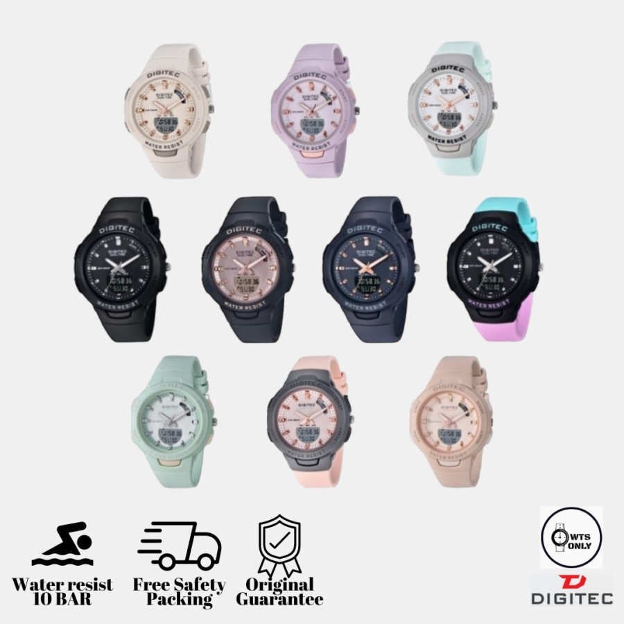 DIGITEC DG-4082T/3082T-Jam Tangan Wanita Analog/Digital Original-Garansi Resmi