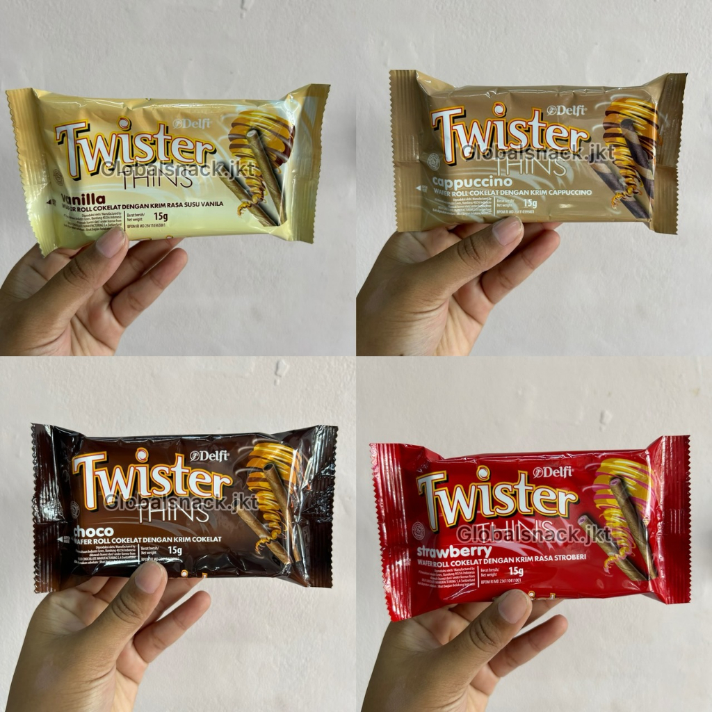 

[THIN] DELFI TWISTER THINS CHOCOLATE / VANILLA / STRAWBERRY / CAPPUCINO