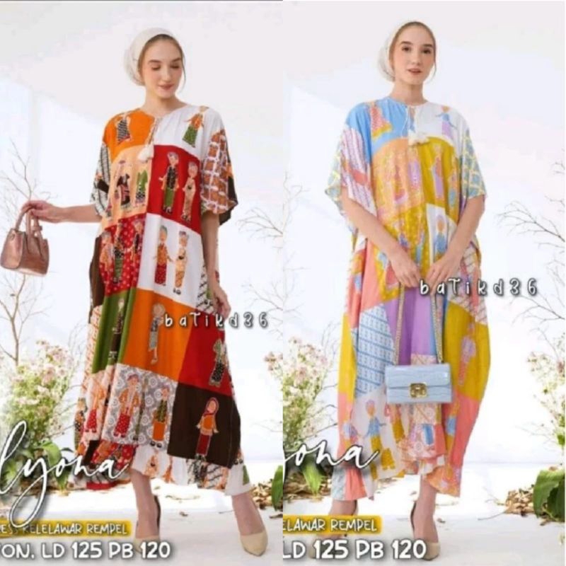 LONGDRESS KAFTAN MEMORIES BU TEJO SEMERBAK BATIK ORIGINAL RAYON PREMIUM DASTER TERBARU DASTER BUMIL 