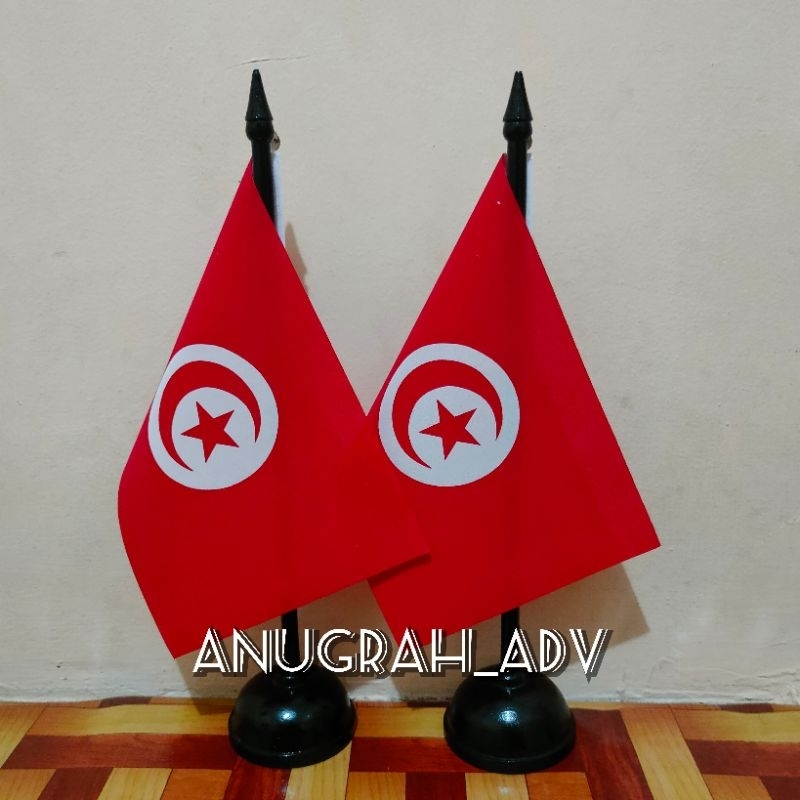 

tiang kayu bendera meja TUNISIA