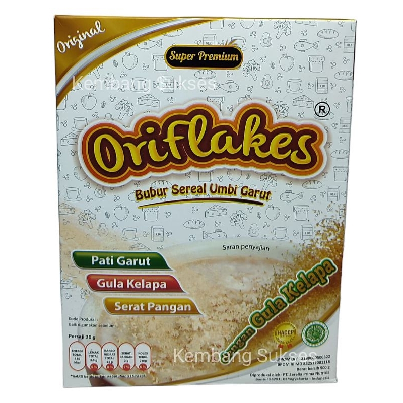 

( PROMO ) Oriflakes Original Sereal Umbi Garut Asam Lambung 900 Gram Original Gula Kelapa