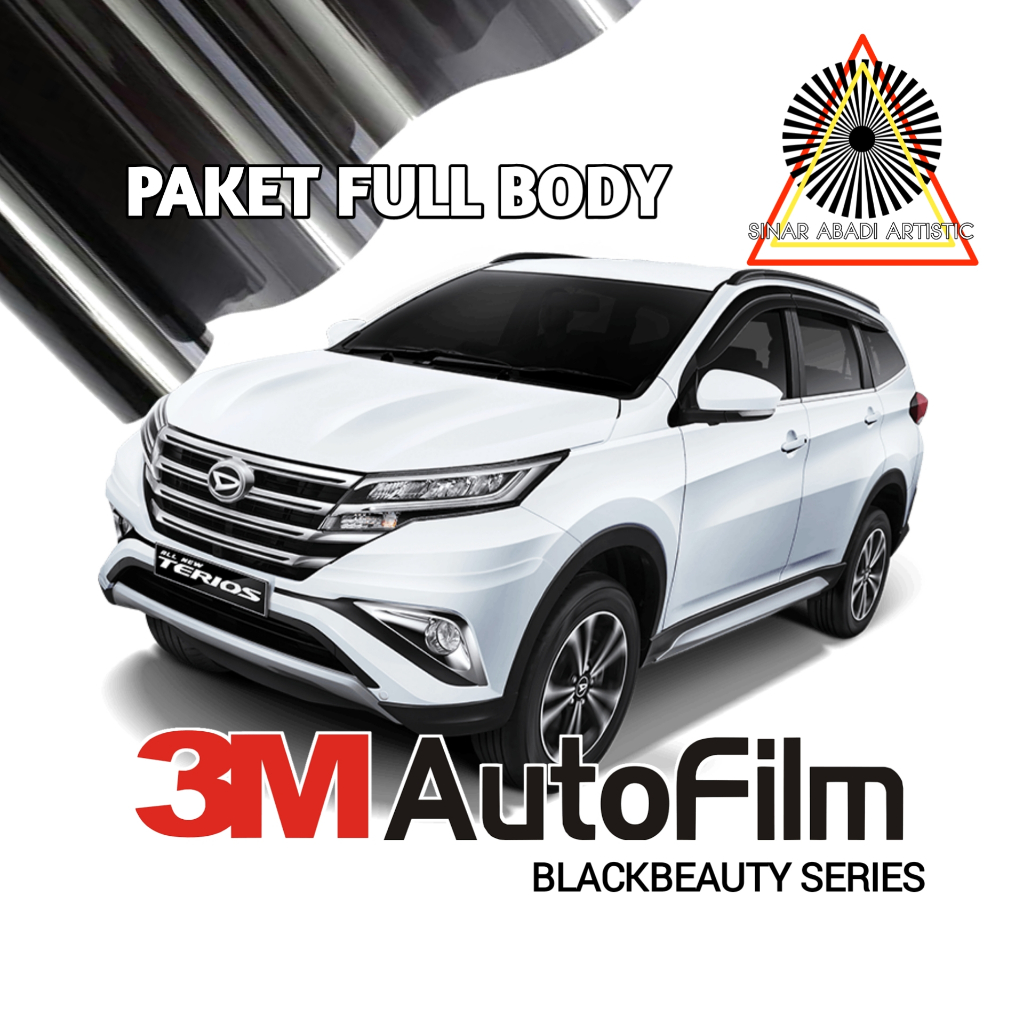 Paket Stiker Kaca Film 3M Original Black Beauty - Mobil dan Kantor - Full Kaca Body Sedan, MPV, & SU