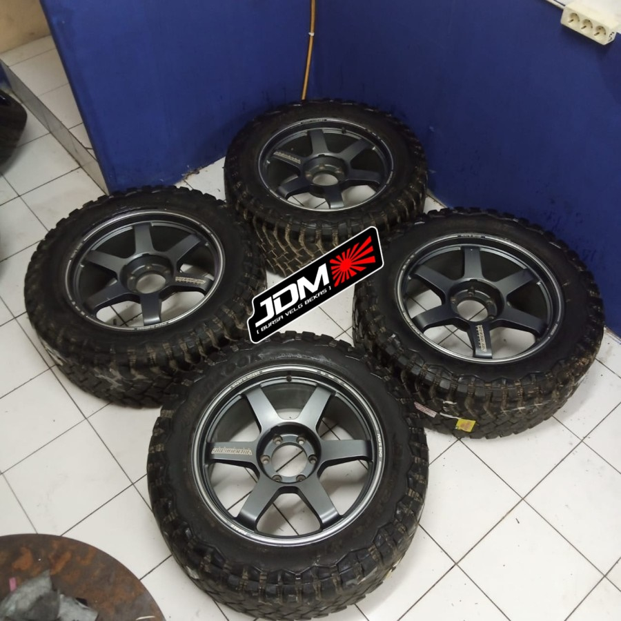 Velg Mobil Ring 20 Volk Rays TE37 Baut 6 Murah + Ban 33x12,5 R20 Pcd 6x139,7 Buat FORD RANGER STRADA