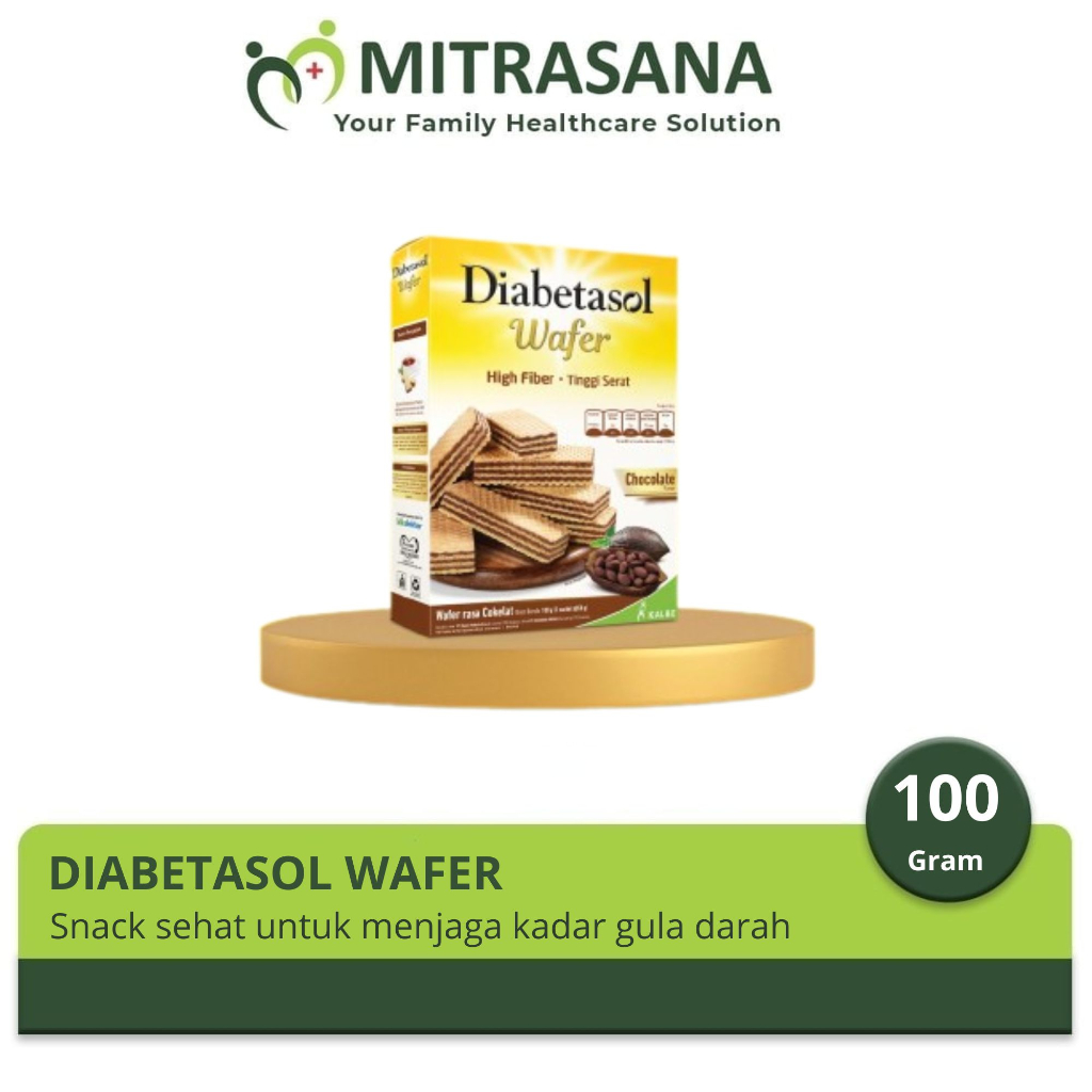 

Diabetasol Wafer 100 Gram - Snack Sehat Untuk Menjaga Kadar Gula Darah