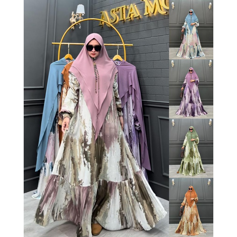 Gamis Syar’i Ceruty Mewah Busui By Asta Mode